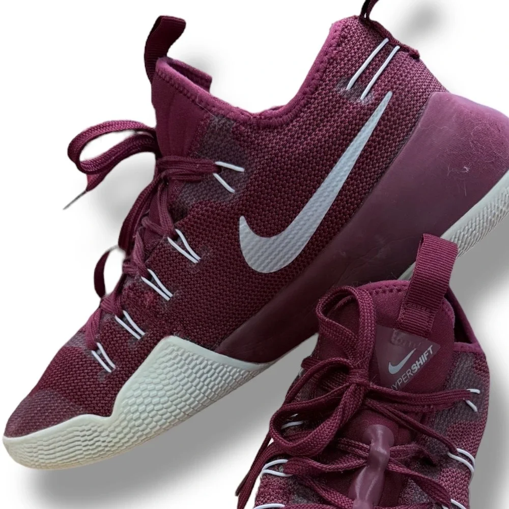 Nike Hypershift TB Burgundy White Basketball Shoes Sneakers Men Size 11.5